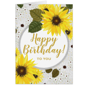 Sunflower Floral Garden   Birthday