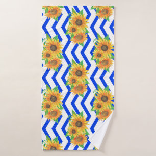 Sunflower Floral Gardens Bath Towel