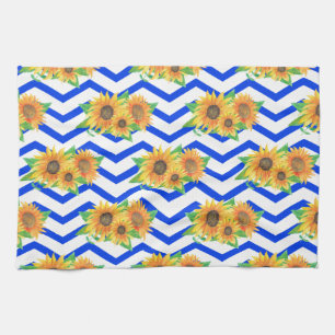 Sunflower Floral Gardens Tea Towel