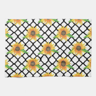 Sunflower Floral Meaning Tea Towel