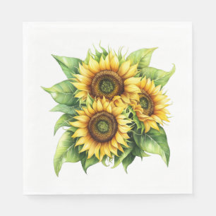 Sunflower Floral Napkin