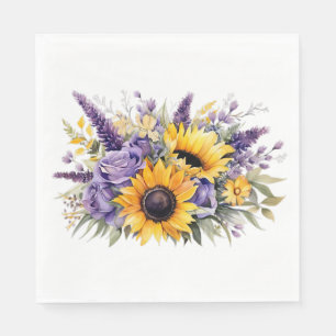 Sunflower Floral Napkin