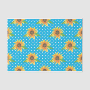 Sunflower Floral Outline Tissue Paper