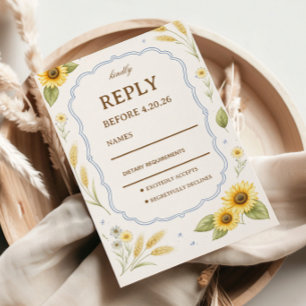 Sunflower Floral Rustic Response Design