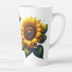 Sunflower Floral Summer  Latte Mug