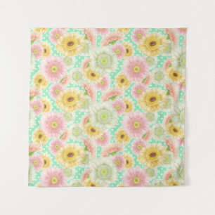 Sunflower Floral Tapestry – Bright Boho Wall decor