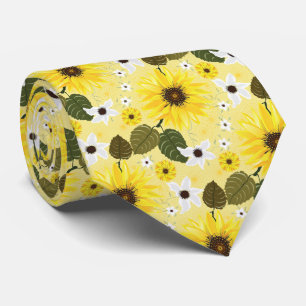 Sunflower Floral Tie