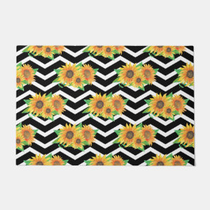 Sunflower Floral Wreath Doormat