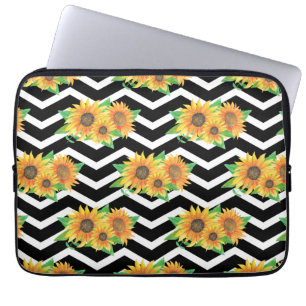 Sunflower Floral Wreath Laptop Sleeve
