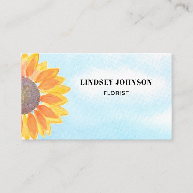 Sunflower Florist  Business Card (Front)
