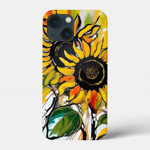 Sunflower Flower Abstract Art Floral Colorful iPhone 13 Mini Case