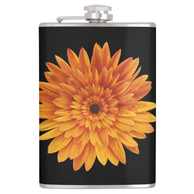 sunflower flower flowers    hip flask (Front)