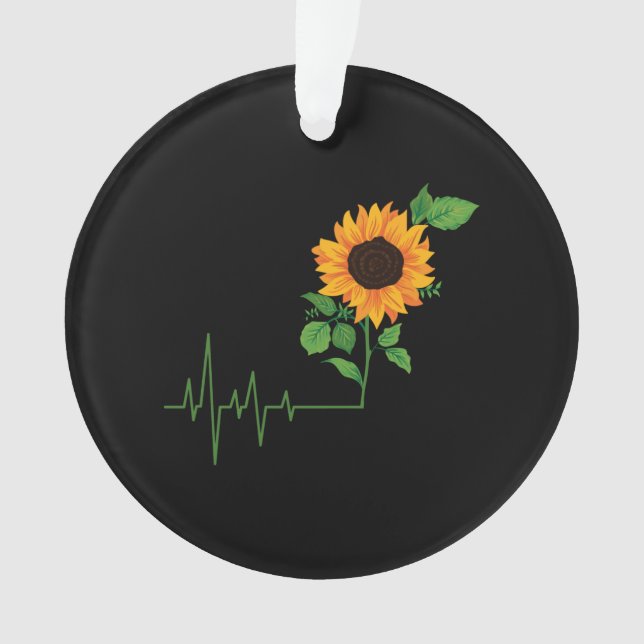 Sunflower Flower Gift Ornament (Front)