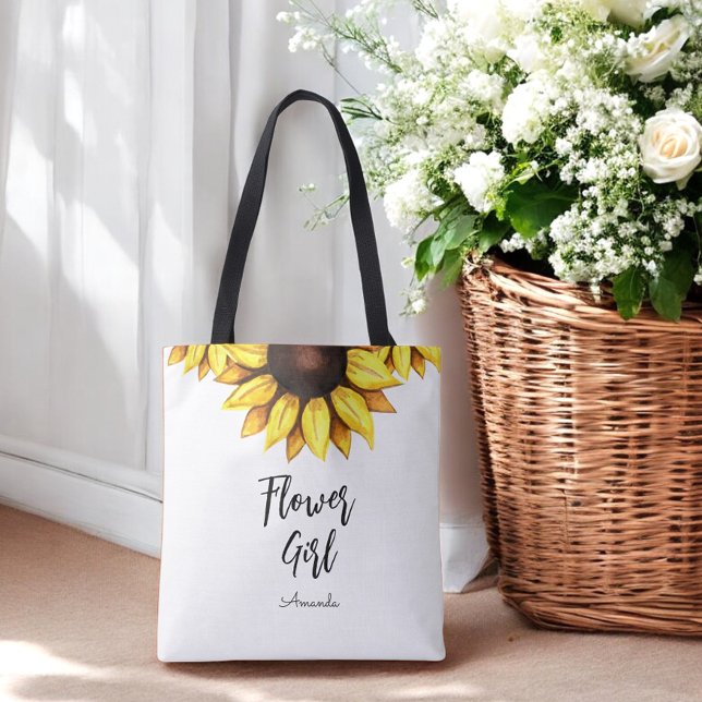 Sunflower Flower Girl Wedding     Tote Bag (Creator Uploaded)