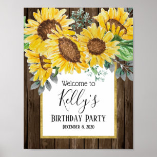 sunflower, flowers, floral, welcome sign