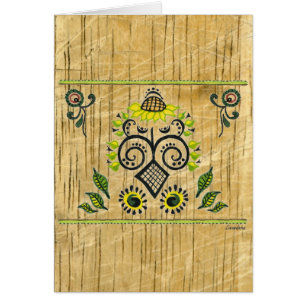 Sunflower Folk Pattern by Alexandra Cook