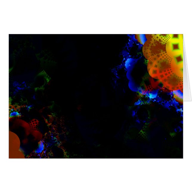 "Sunflower" Fractal Art Card (Front Horizontal)