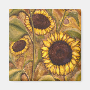 Sunflower Fridge Magnet Cheerful Yellow Gifts