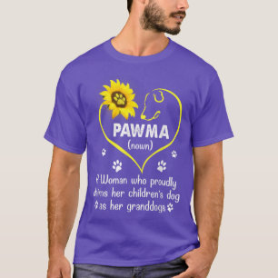 Sunflower Funny Dog Lover Pawma Mothers Day  T-Shirt