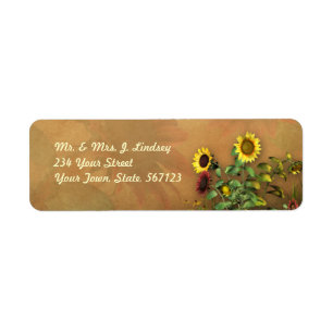 Sunflower Garden 1 Return Address Label
