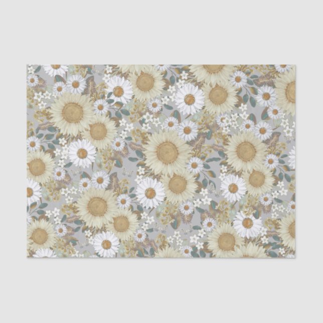 Sunflower Garden Country Tissue Paper (Front)