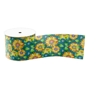 Sunflower Garden Grosgrain Ribbon