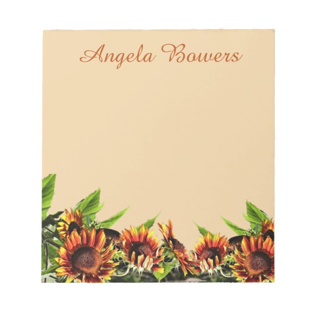 Sunflower Garden Notepad (Front)