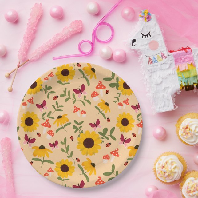 Sunflower Garden paper plate (Party)