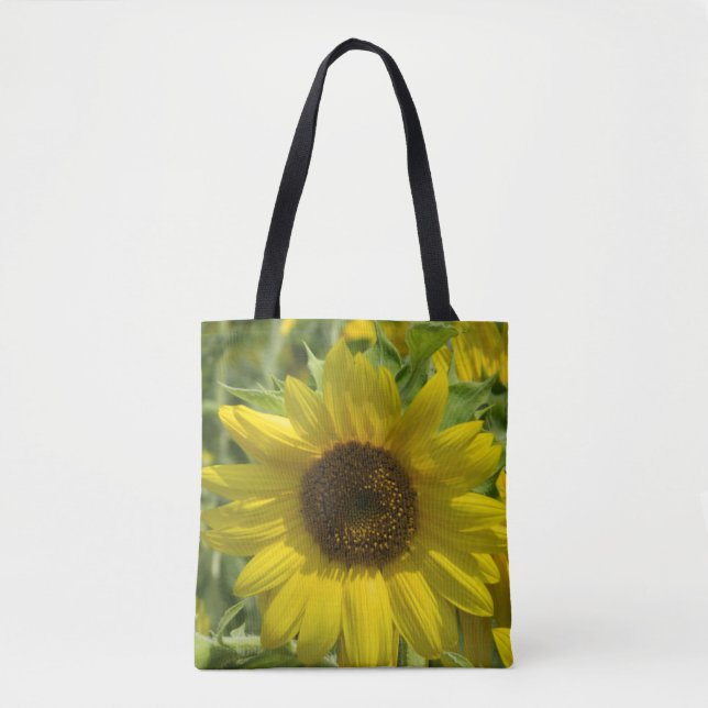 Sunflower Garden Printed Tote Bag (Front)