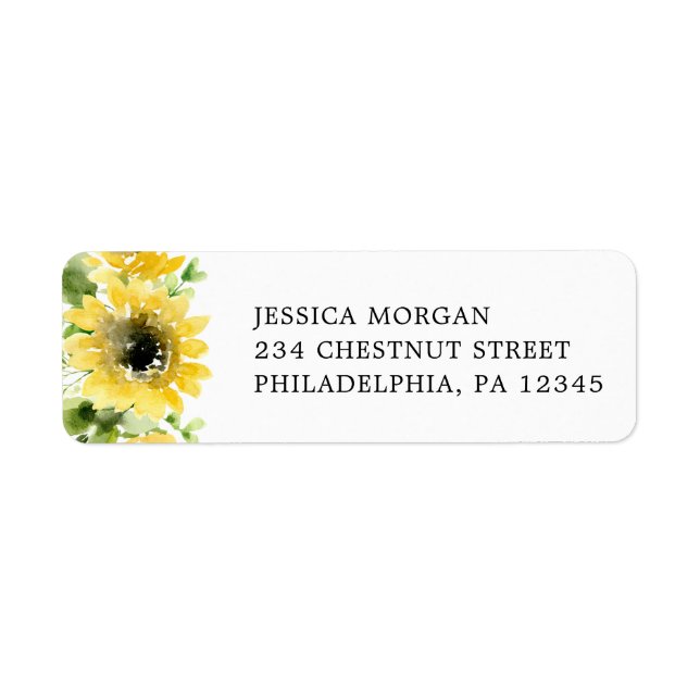 Sunflower Garden Return Address Label (Front)