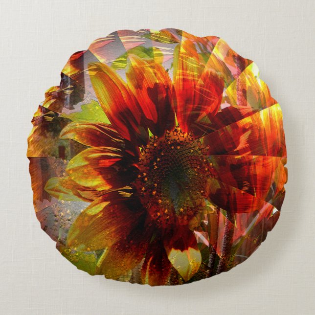 Sunflower Garden....... Round Cushion (Front)