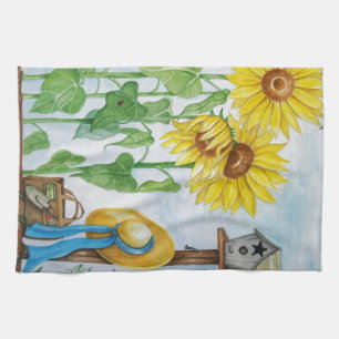 Sunflower Garden Tea Towel