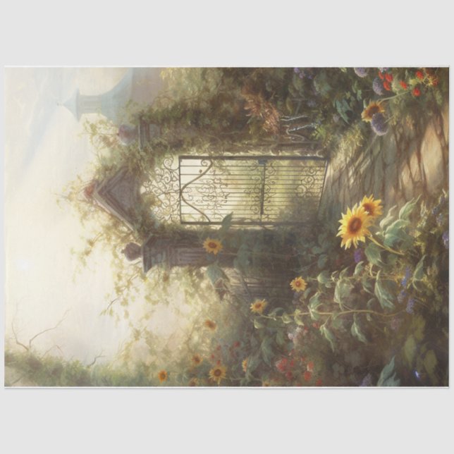 Sunflower Gate Tissue Paper (Front)