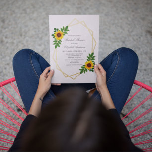 Sunflower Geometric Bridal Shower