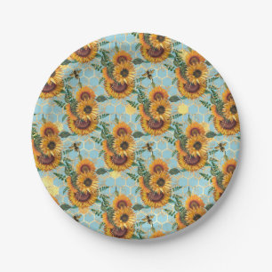 Sunflower Gifts Bright As A Sunflower Paper Plate