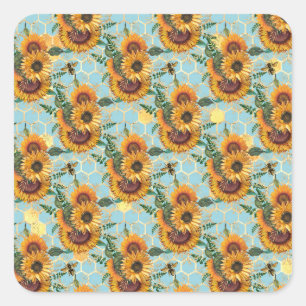 Sunflower Gifts Bright As A Sunflower Square Sticker