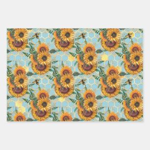 Sunflower Gifts Bright As A Sunflower Wrapping Paper Sheet