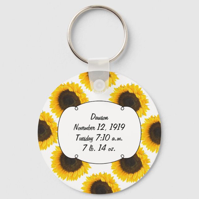 Sunflower Gifts Key Ring (Front)