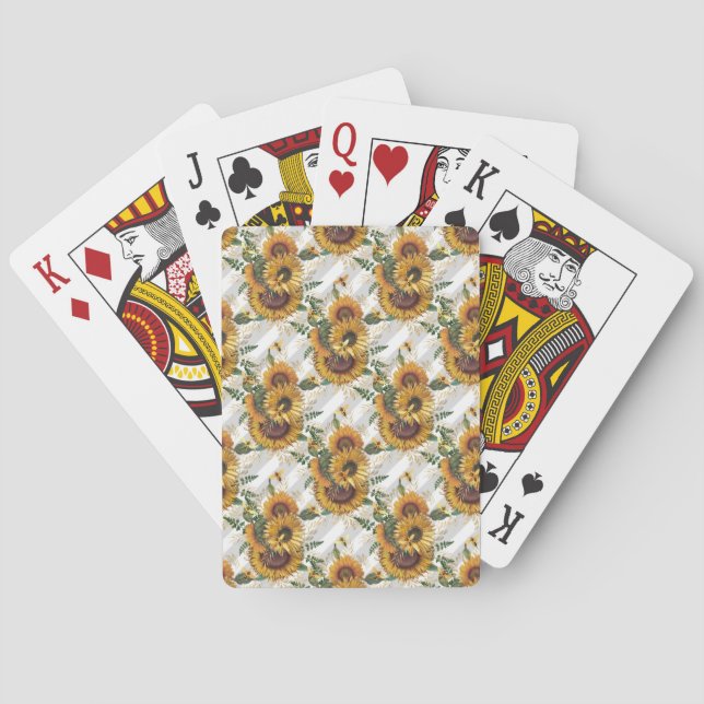 Sunflower Gifts | Look At The Sunflower Playing Cards (Back)