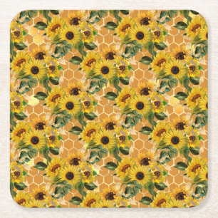 Sunflower Gifts Make It Like A Sunflower Square Paper Coaster