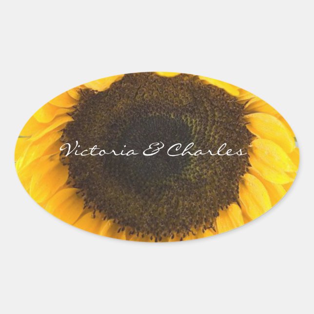 Sunflower Gifts Oval Sticker (Front)