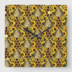 Sunflower Gifts Sunflower Of The Spring Burns Square Wall Clock