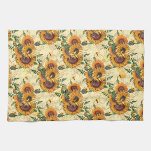 Sunflower Gifts Sunflower Turn Surrounded Tea Towel