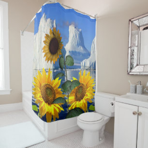 Sunflower Glacier Shower Curtain