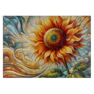 Sunflower Glass Cutting Board