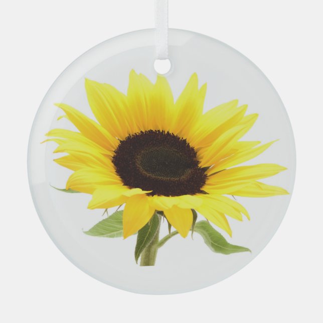 Sunflower Glass Tree Decoration (Front)