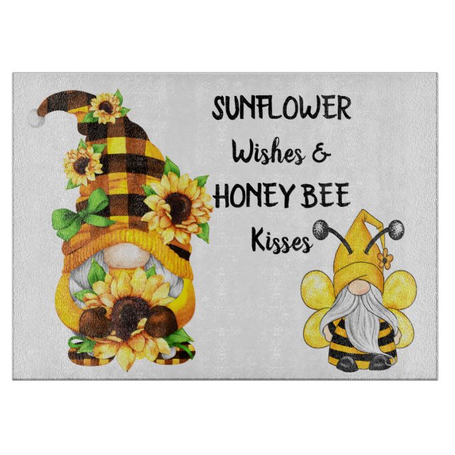 Sunflower Gnome Cutting Board (Front)
