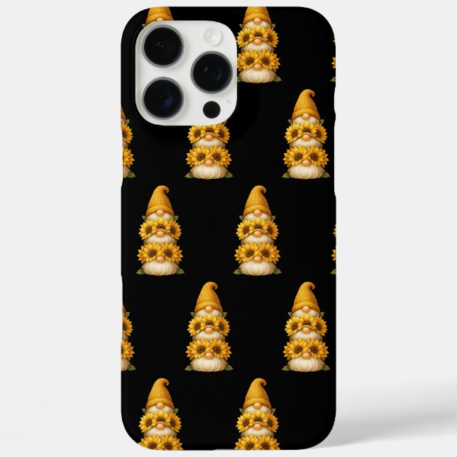Sunflower Gnome Hidden Smiles Beneath the Golden  Case-Mate iPhone Case (Back)