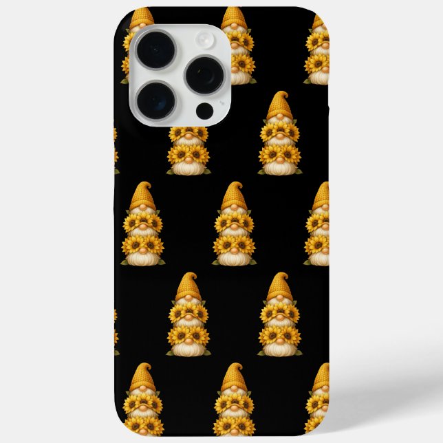 Sunflower Gnome Hidden Smiles Beneath the Golden  Case-Mate iPhone Case (Back)