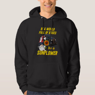 Sunflower Gnome Hotrod Usa 4th Of July Independenc Hoodie